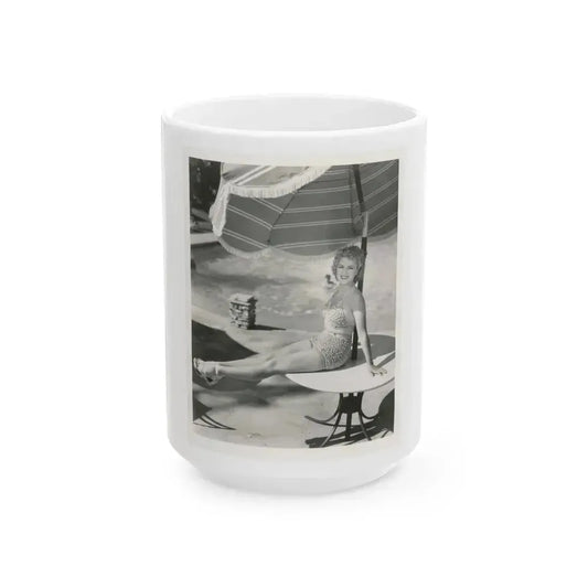 Claire Trevor #01 (Vintage Female Icon) White Coffee Mug 15oz - Go Mug Yourself