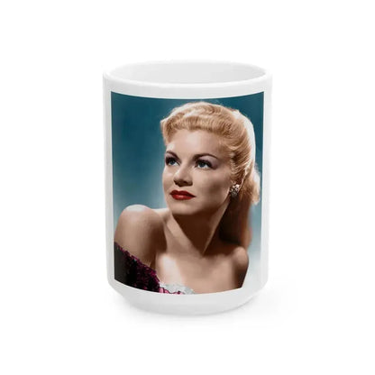 Claire Trevor #06 1 (Vintage Female Icon) White Coffee Mug 15oz - Go Mug Yourself