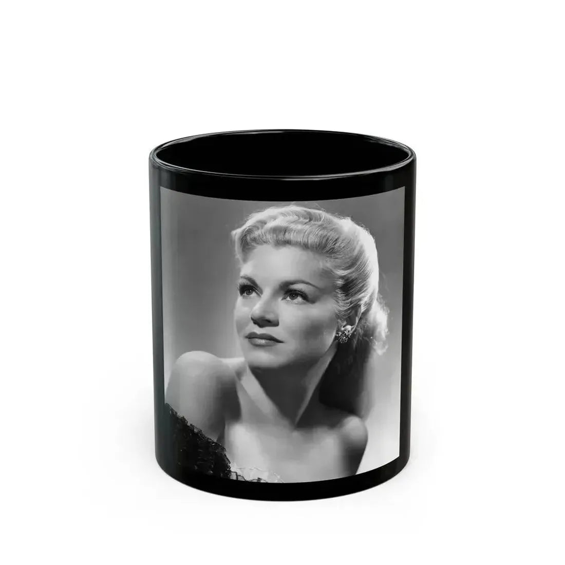 Claire Trevor #06 (Vintage Female Icon) Black Coffee Mug 11oz - Go Mug Yourself