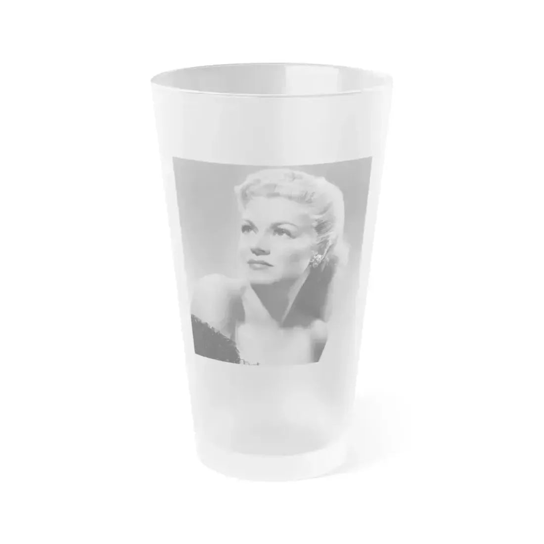 Claire Trevor #06 (Vintage Female Icon) Frosted Pint Glass 16oz 16oz Frosted - Go Mug Yourself