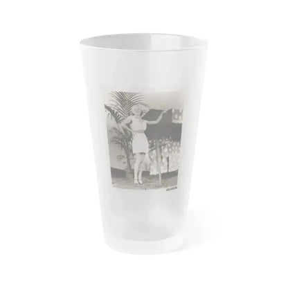 Claire Trevor #11 (Vintage Female Icon) Frosted Pint Glass 16oz 16oz Frosted - Go Mug Yourself