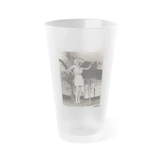 Claire Trevor #11 (Vintage Female Icon) Frosted Pint Glass 16oz 16oz Frosted - Go Mug Yourself