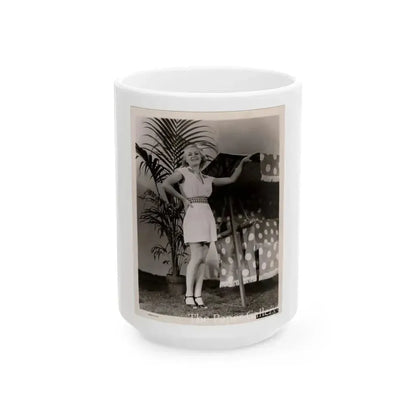 Claire Trevor #11 (Vintage Female Icon) White Coffee Mug 15oz - Go Mug Yourself