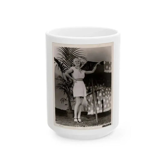 Claire Trevor #11 (Vintage Female Icon) White Coffee Mug 15oz - Go Mug Yourself