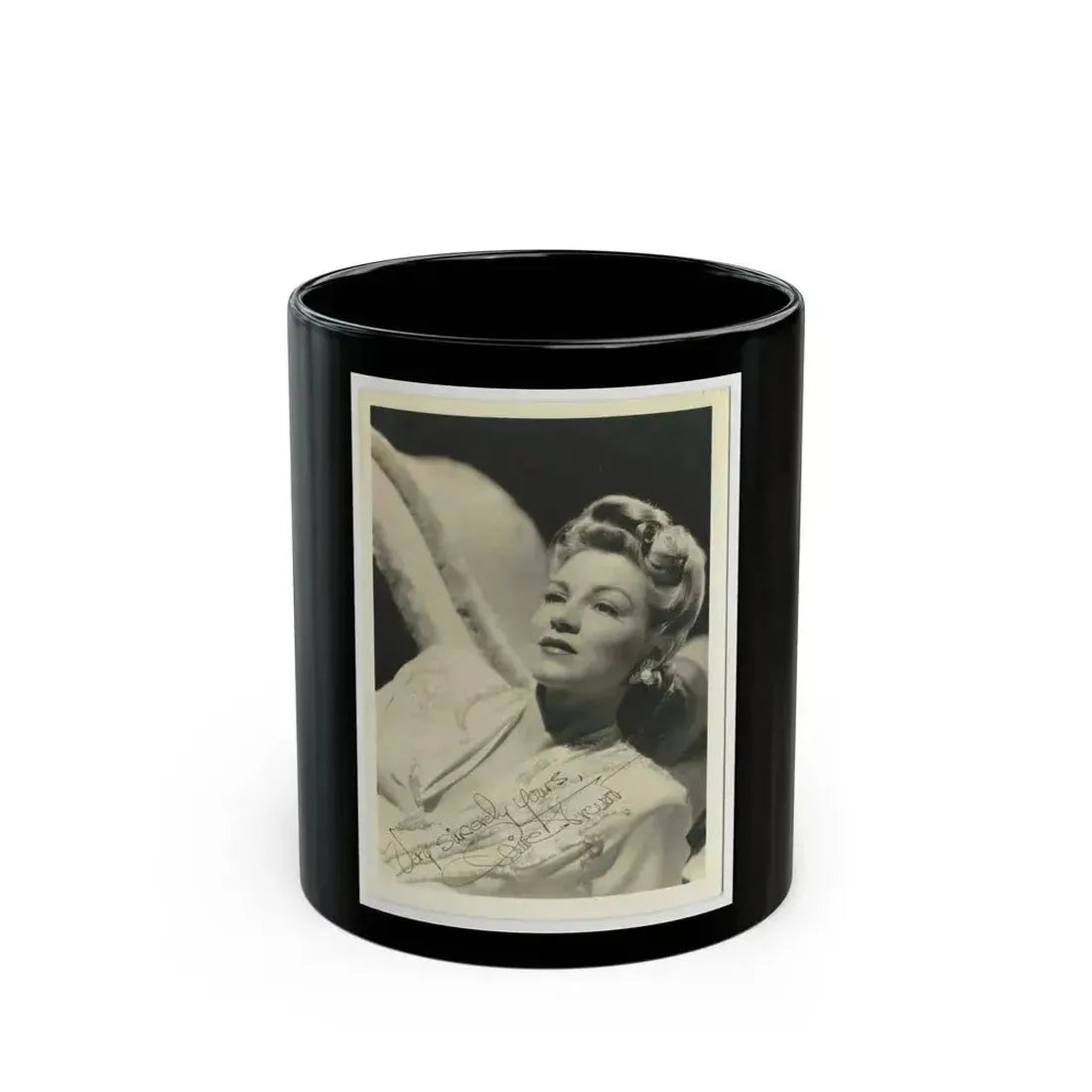 Claire Trevor #15 (Vintage Female Icon) Black Coffee Mug 11oz - Go Mug Yourself