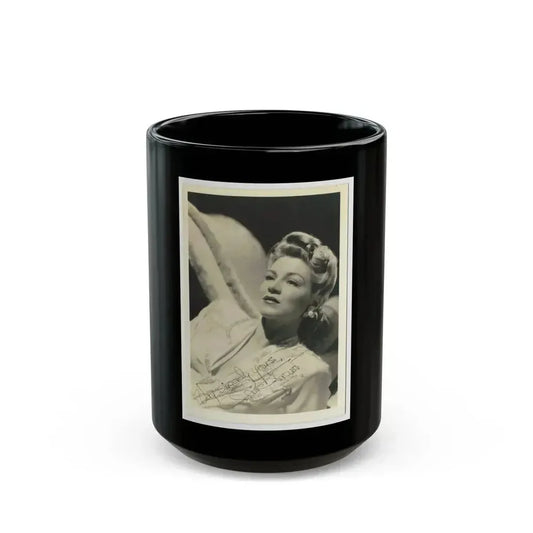 Claire Trevor #15 (Vintage Female Icon) Black Coffee Mug 15oz - Go Mug Yourself