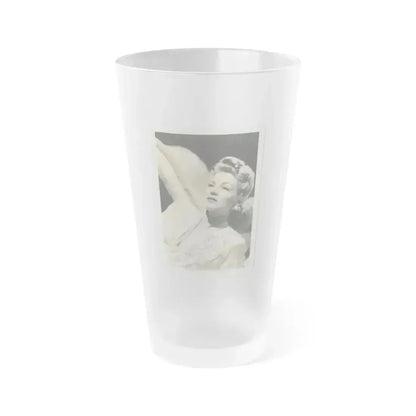 Claire Trevor #15 (Vintage Female Icon) Frosted Pint Glass 16oz 16oz Frosted - Go Mug Yourself