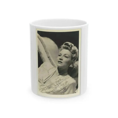 Claire Trevor #15 (Vintage Female Icon) White Coffee Mug 11oz - Go Mug Yourself