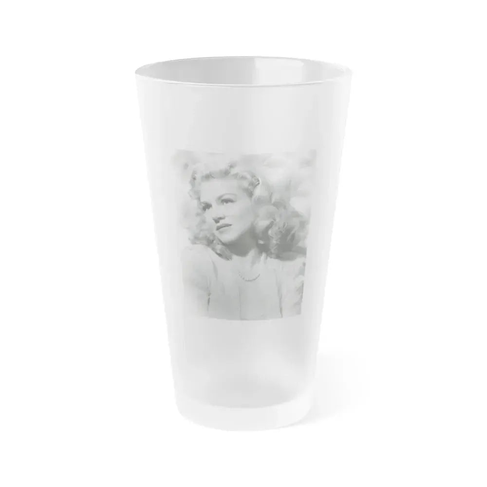 Claire Trevor #22 (Vintage Female Icon) Frosted Pint Glass 16oz 16oz Frosted - Go Mug Yourself