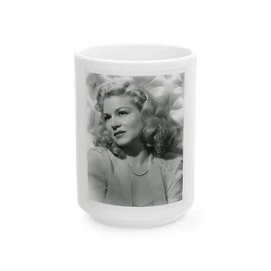 Claire Trevor #22 (Vintage Female Icon) White Coffee Mug 15oz - Go Mug Yourself