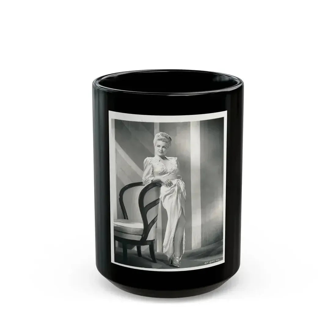 Claire Trevor #23 (Vintage Female Icon) Black Coffee Mug 15oz - Go Mug Yourself