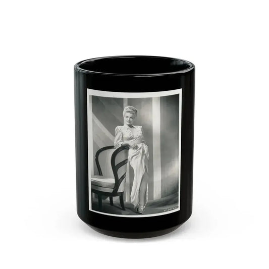 Claire Trevor #23 (Vintage Female Icon) Black Coffee Mug 15oz - Go Mug Yourself