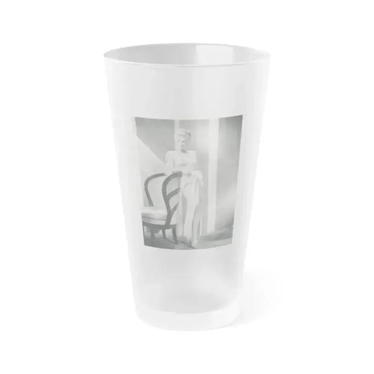 Claire Trevor #23 (Vintage Female Icon) Frosted Pint Glass 16oz 16oz Frosted - Go Mug Yourself