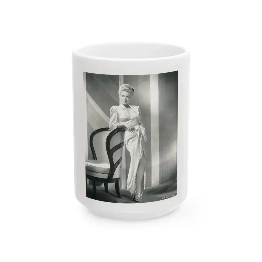 Claire Trevor #23 (Vintage Female Icon) White Coffee Mug 15oz - Go Mug Yourself