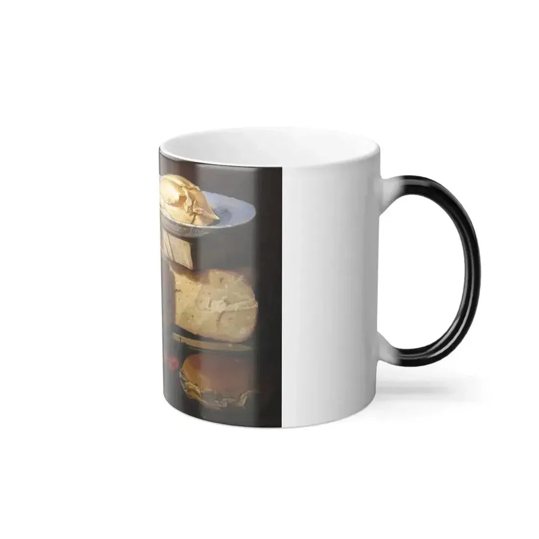 Clara Peeters (1590-1659) Still Life with Cheeses, Artichoke, and Cherries - oil on panel c1625 - Color Changing Mug 11oz - Go Mug Yourself
