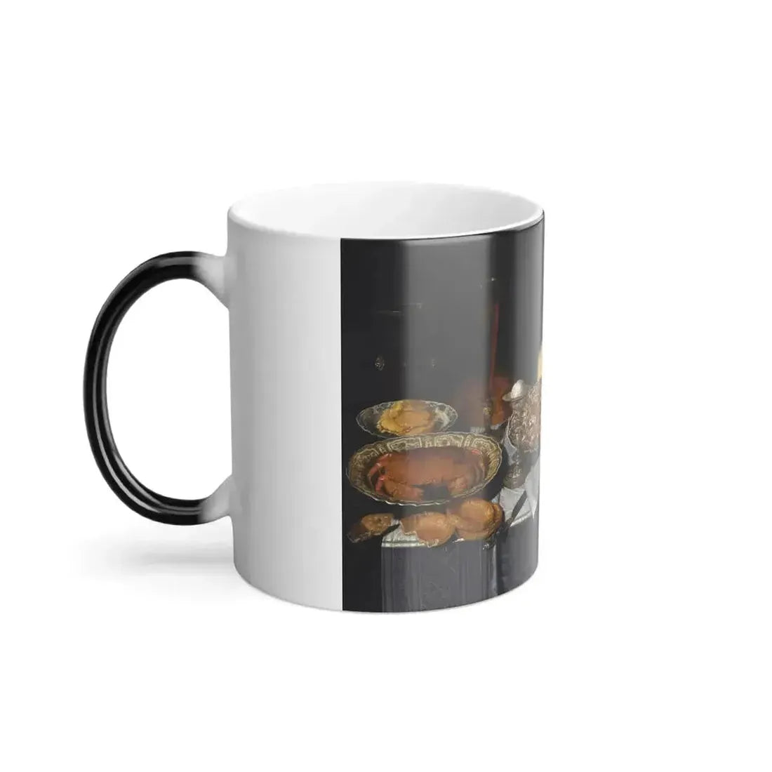 Clara Peeters (1590-1659) Still Life with Crab, Shrimps and Lobster - Oil on wood c1635-1640 - Color Changing Mug 11oz - Go Mug Yourself