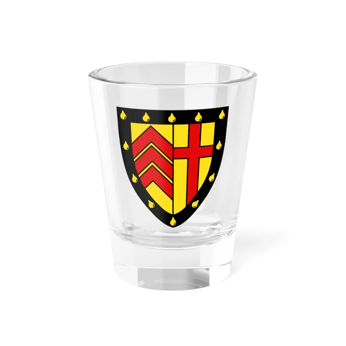 ClareCollegeCrest (England) (Coat of Arms) Shot Glass 1.5oz 1.5oz - Go Mug Yourself