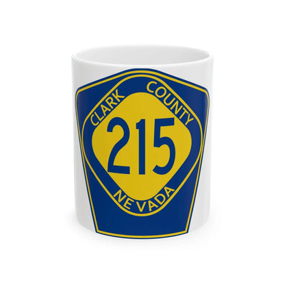 Clark County Route 215 NV (Nevada) (Road Sign) White Coffee Mug 11oz - Go Mug Yourself