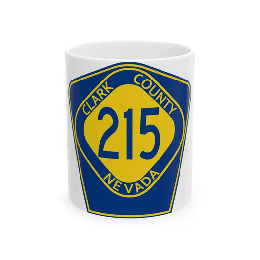 Clark County Route 215 NV (Nevada) (Road Sign) White Coffee Mug 11oz - Go Mug Yourself