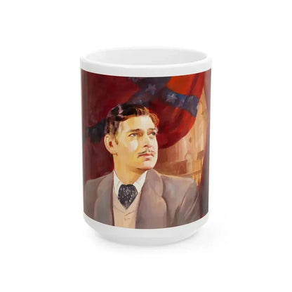 Clark Gable - White Coffee Mug 15oz - Go Mug Yourself