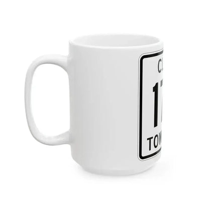 Clark Township Route 177 Holmes County Ohio (Ohio) (Road Sign) White Coffee Mug - Go Mug Yourself