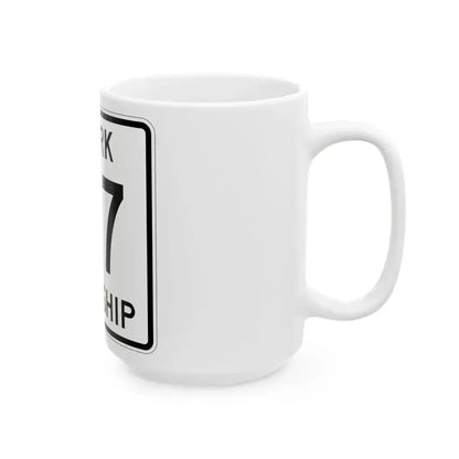 Clark Township Route 177 Holmes County Ohio (Ohio) (Road Sign) White Coffee Mug - Go Mug Yourself