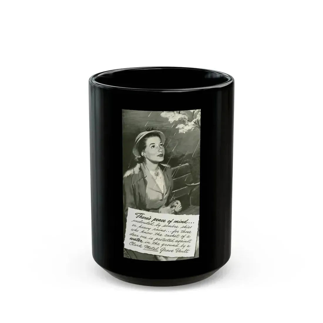 Clark Waterproof Casket, 1947 - Black Coffee Mug 15oz - Go Mug Yourself