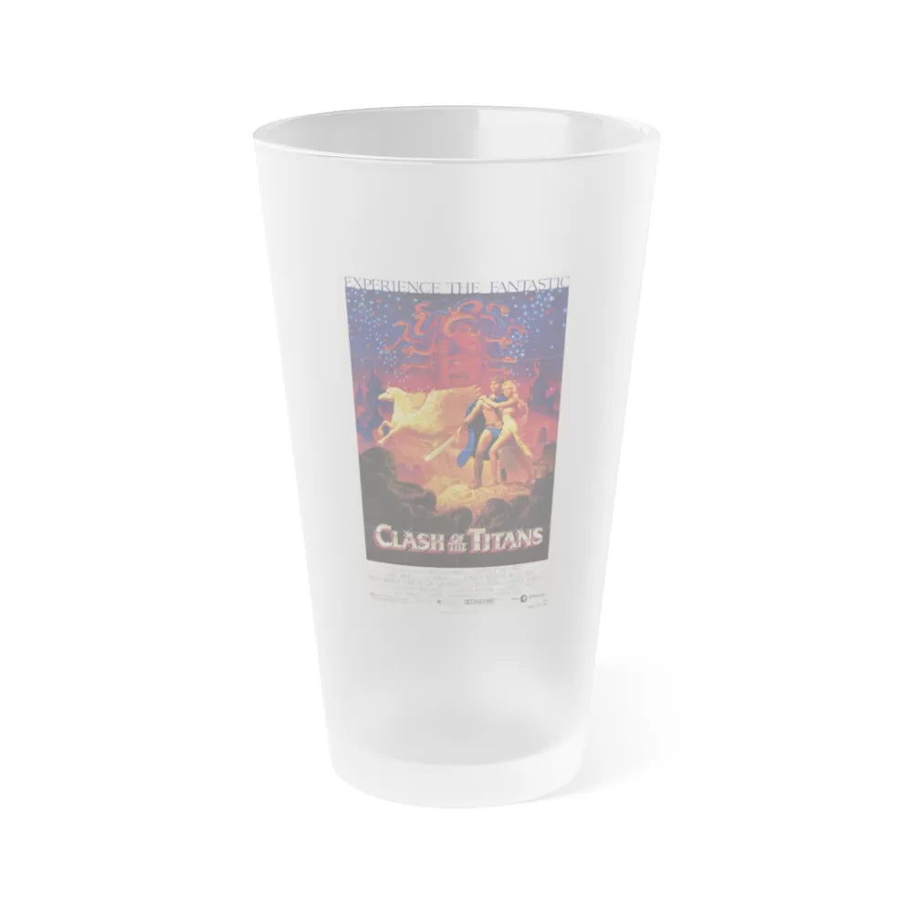 CLASH OF THE TITANS 1981 Movie Poster - Frosted Pint Glass 16oz-16oz-Frosted-Go Mug Yourself