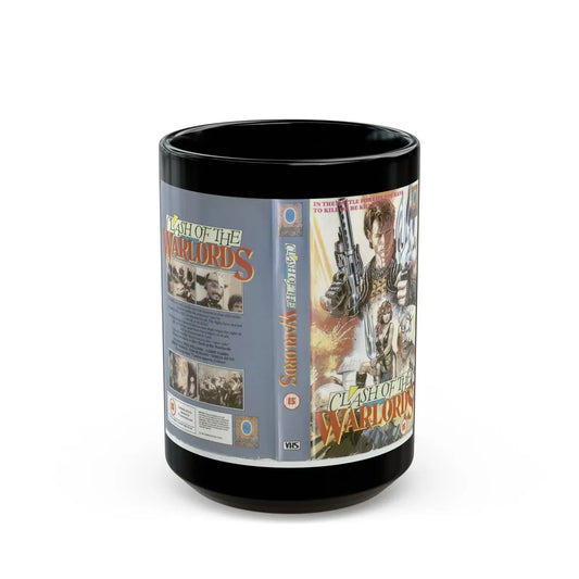 CLASH OF THE WARLORDS (VHS COVER) - Black Coffee Mug-15oz-Go Mug Yourself