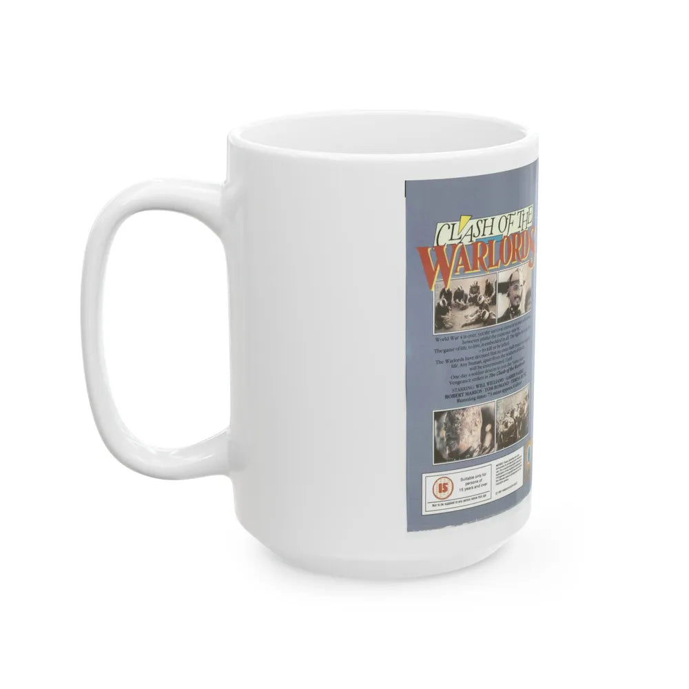 CLASH OF THE WARLORDS (VHS COVER) - White Coffee Mug-Go Mug Yourself