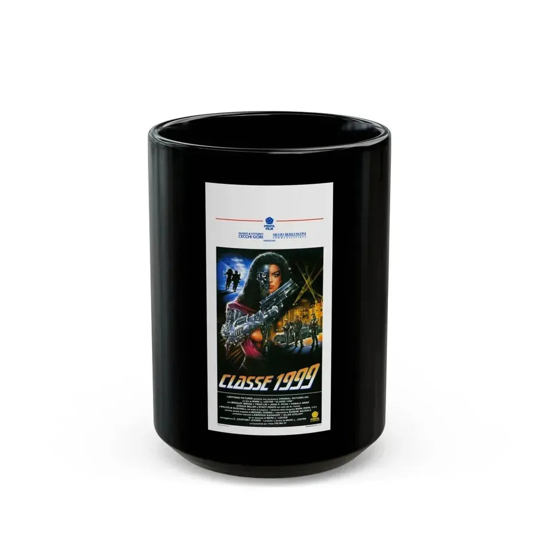 CLASS OF 1999 (ITALIAN) 1990 Movie Poster - Black Coffee Mug 15oz - Go Mug Yourself