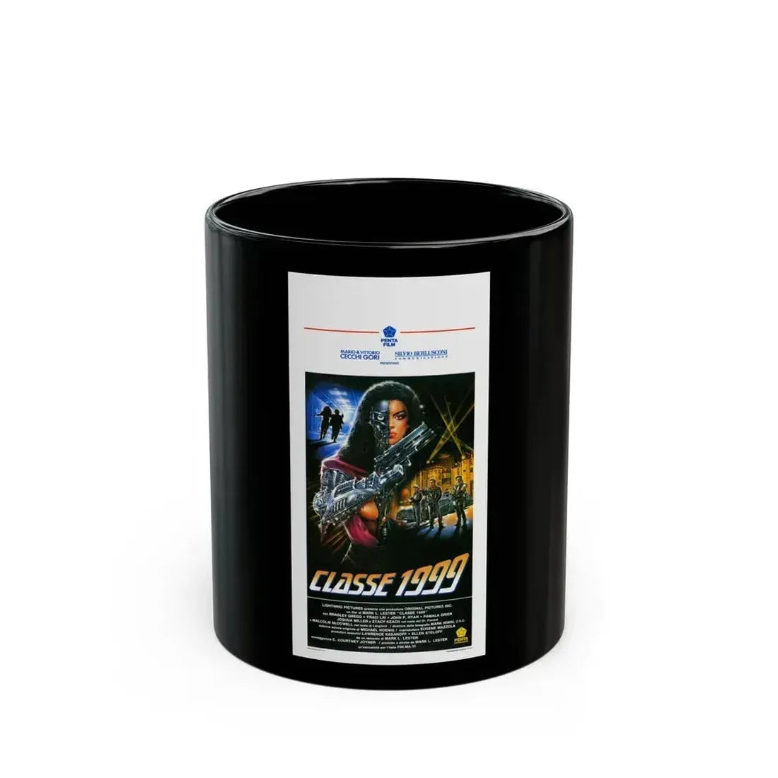 CLASS OF 1999 (ITALIAN) 1990 Movie Poster - Black Coffee Mug - Go Mug Yourself