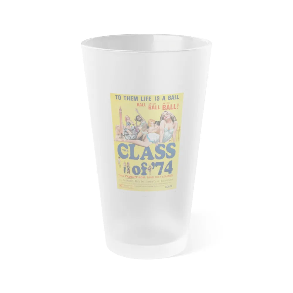 CLASS OF '74 1972 Movie Poster - Frosted Pint Glass 16oz-16oz-Frosted-Go Mug Yourself