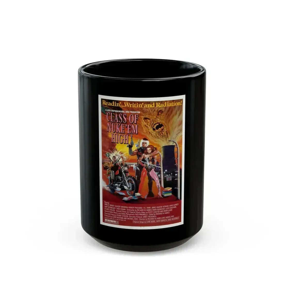 CLASS OF NUKE'EM HIGH 1986 Movie Poster - Black Coffee Mug 15oz - Go Mug Yourself