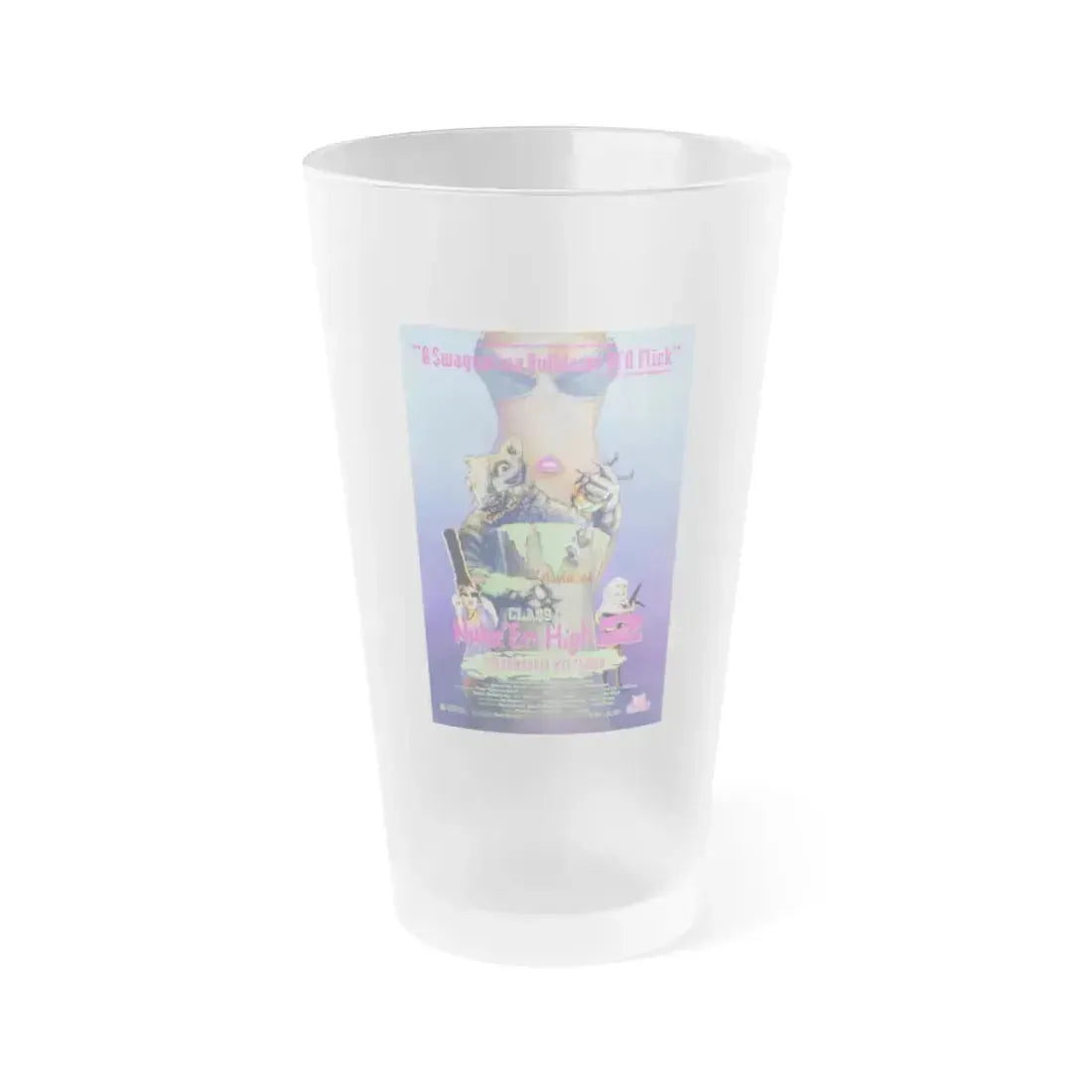 CLASS OF NUKE'EM HIGH 2 SUBHUMANOID MELTDOWN 1991 Movie Poster - Frosted Pint Glass 16oz 16oz Frosted - Go Mug Yourself