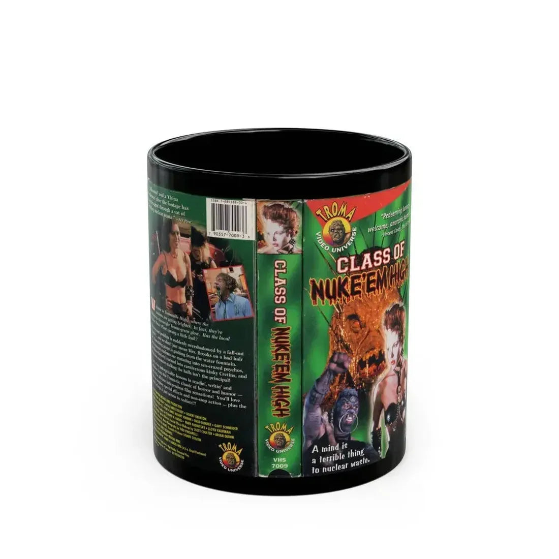 CLASS OF NUKE EM HIGH (VHS COVER) - Black Coffee Mug 11oz - Go Mug Yourself