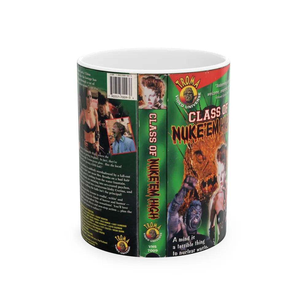 CLASS OF NUKE EM HIGH (VHS COVER) - White Coffee Mug-11oz-Go Mug Yourself