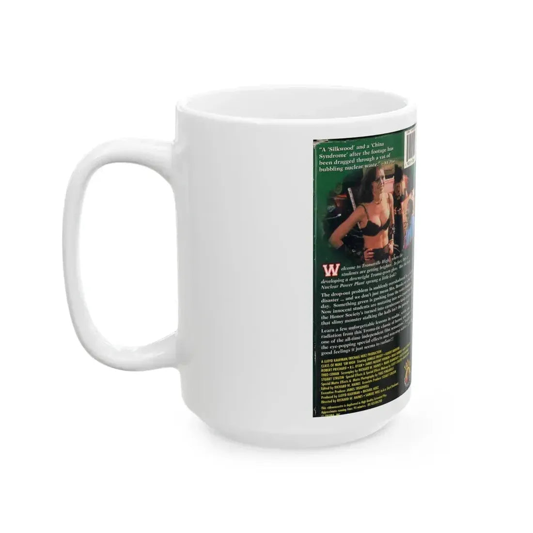 CLASS OF NUKE EM HIGH (VHS COVER) - White Coffee Mug - Go Mug Yourself