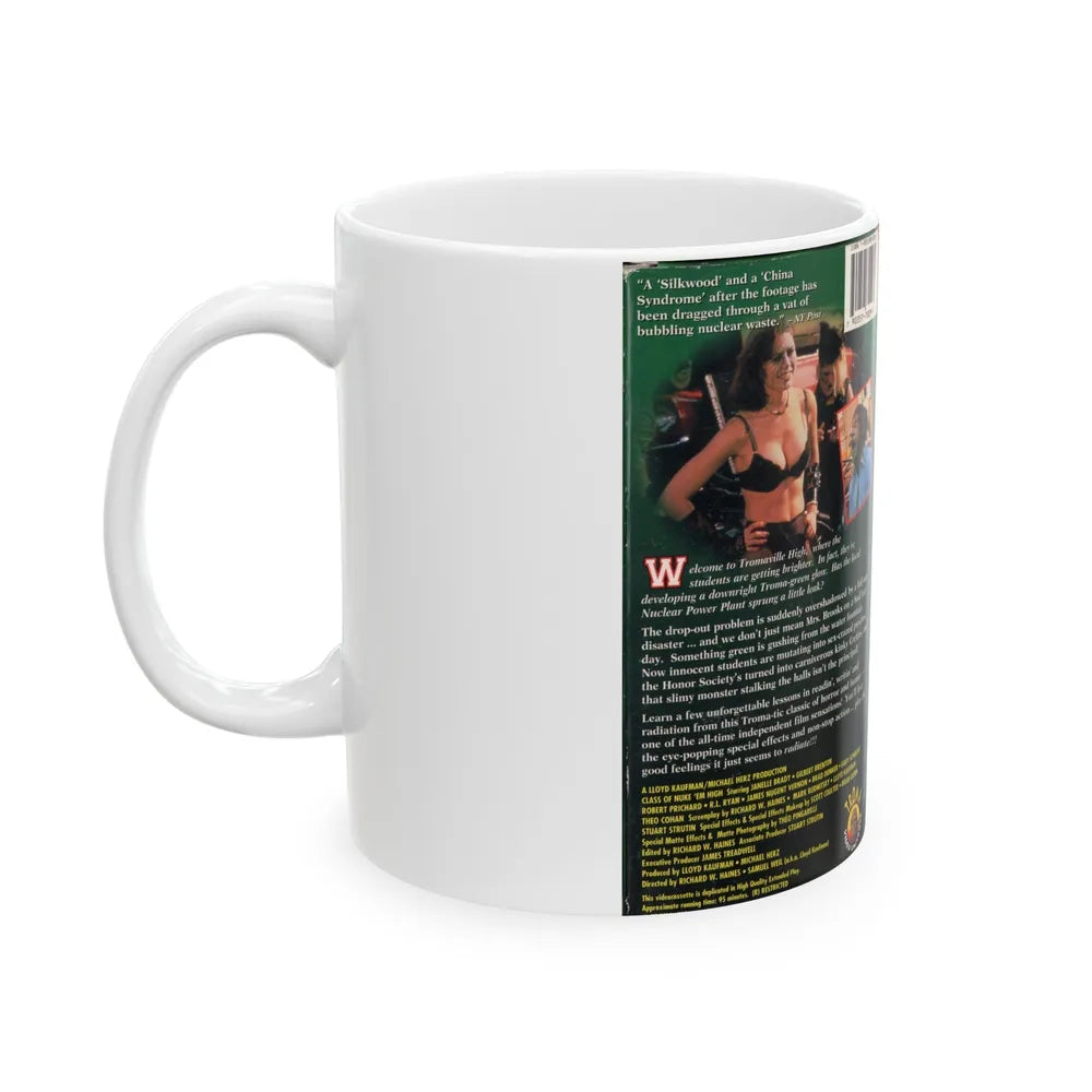 CLASS OF NUKE EM HIGH (VHS COVER) - White Coffee Mug-Go Mug Yourself