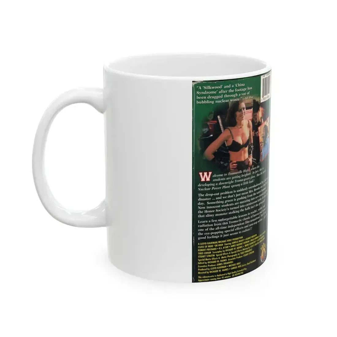 CLASS OF NUKE EM HIGH (VHS COVER) - White Coffee Mug - Go Mug Yourself