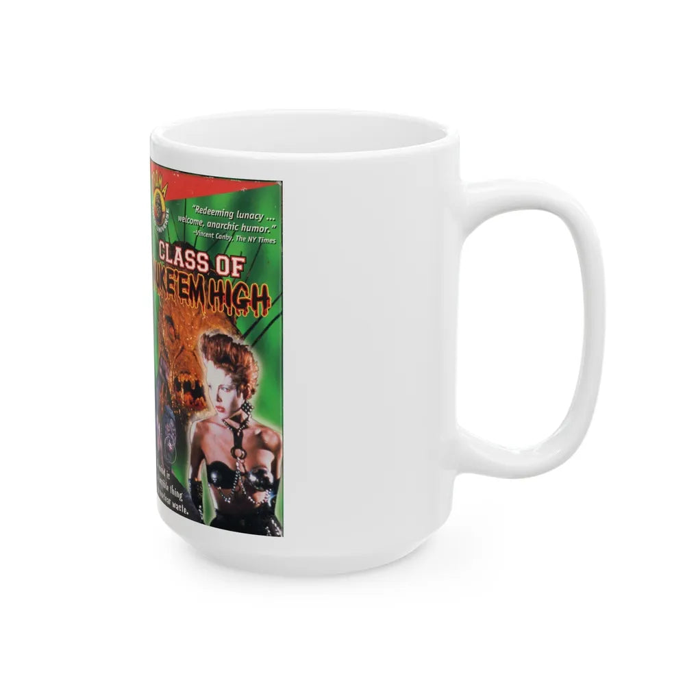 CLASS OF NUKE EM HIGH (VHS COVER) - White Coffee Mug-Go Mug Yourself