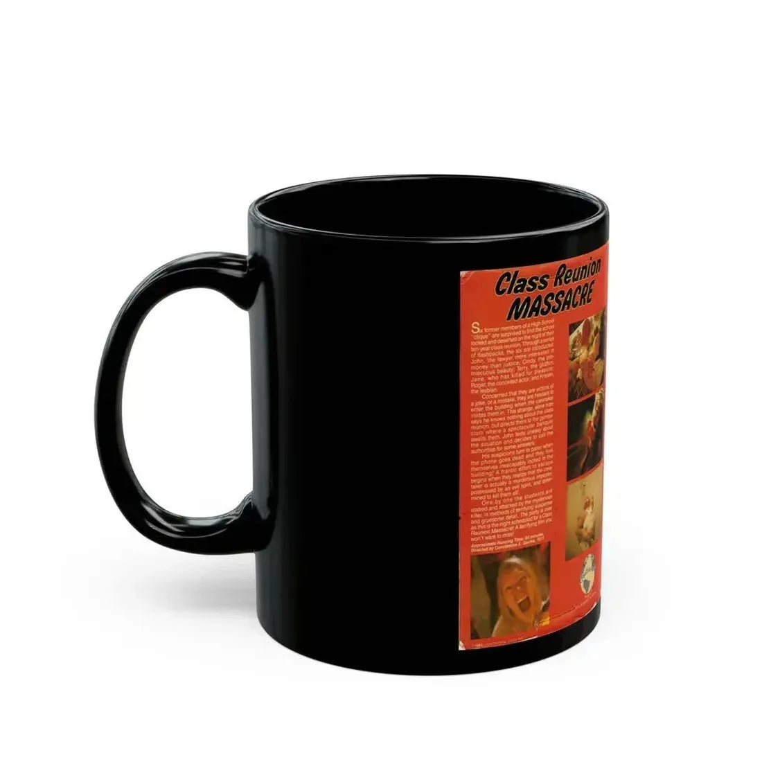 CLASS REUNION MASSACRE CONTINENTAL VIDEO (VHS COVER) - Black Coffee Mug - Go Mug Yourself