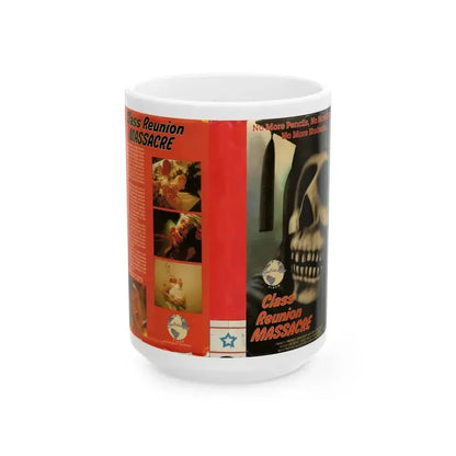CLASS REUNION MASSACRE CONTINENTAL VIDEO (VHS COVER) - White Coffee Mug 15oz - Go Mug Yourself