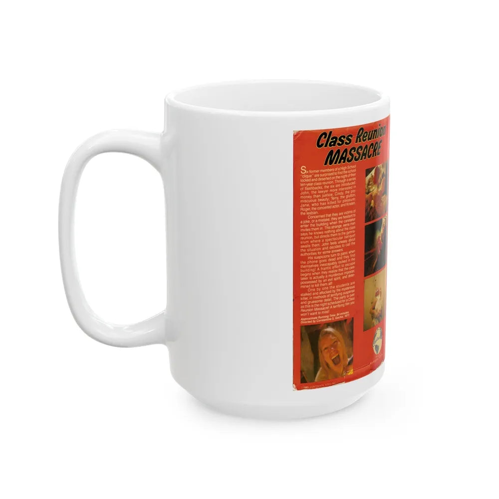 CLASS REUNION MASSACRE CONTINENTAL VIDEO (VHS COVER) - White Coffee Mug-Go Mug Yourself