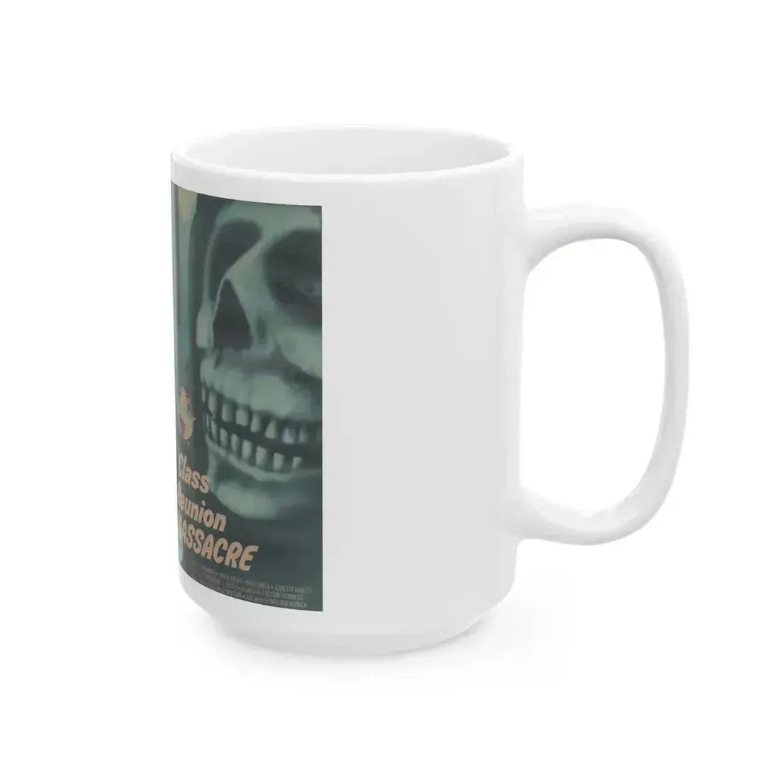 CLASS REUNION MASSACRE (VHS COVER) - White Coffee Mug - Go Mug Yourself