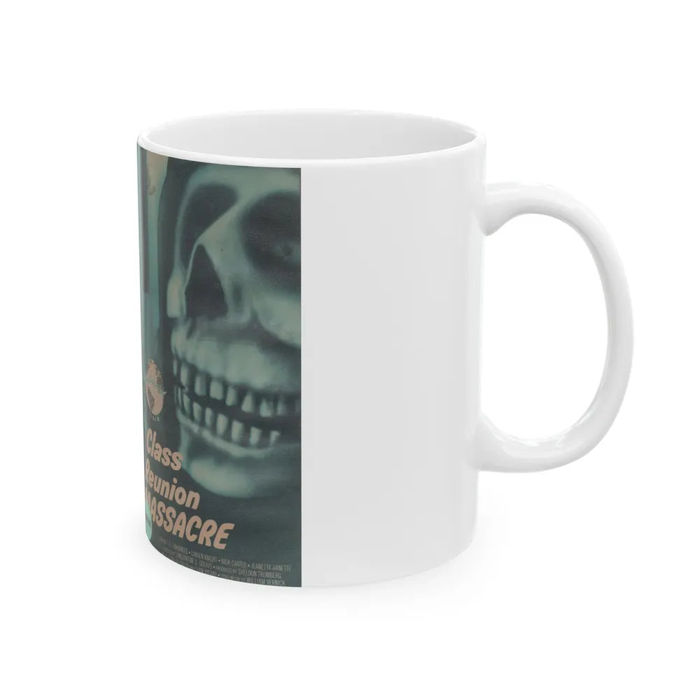 CLASS REUNION MASSACRE (VHS COVER) - White Coffee Mug-Go Mug Yourself