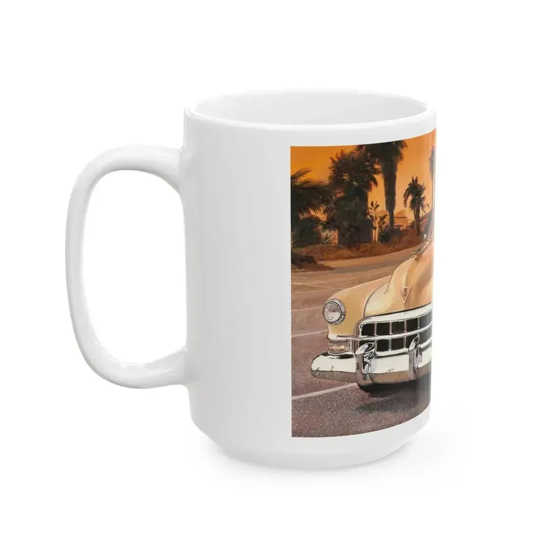 Classic Cadillac - White Coffee Mug - Go Mug Yourself