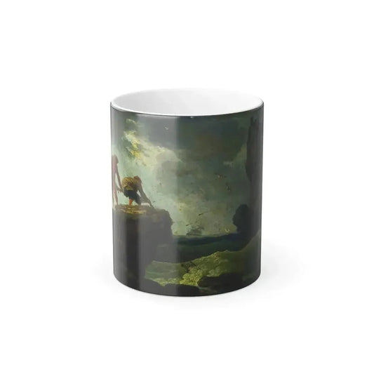 Claude-Joseph Vernet (1714-1789) Coastal Landscape with Fishermen Hauling in Their Nets - Oil on Panel - Color Changing Mug 11oz 11oz - Go Mug Yourself