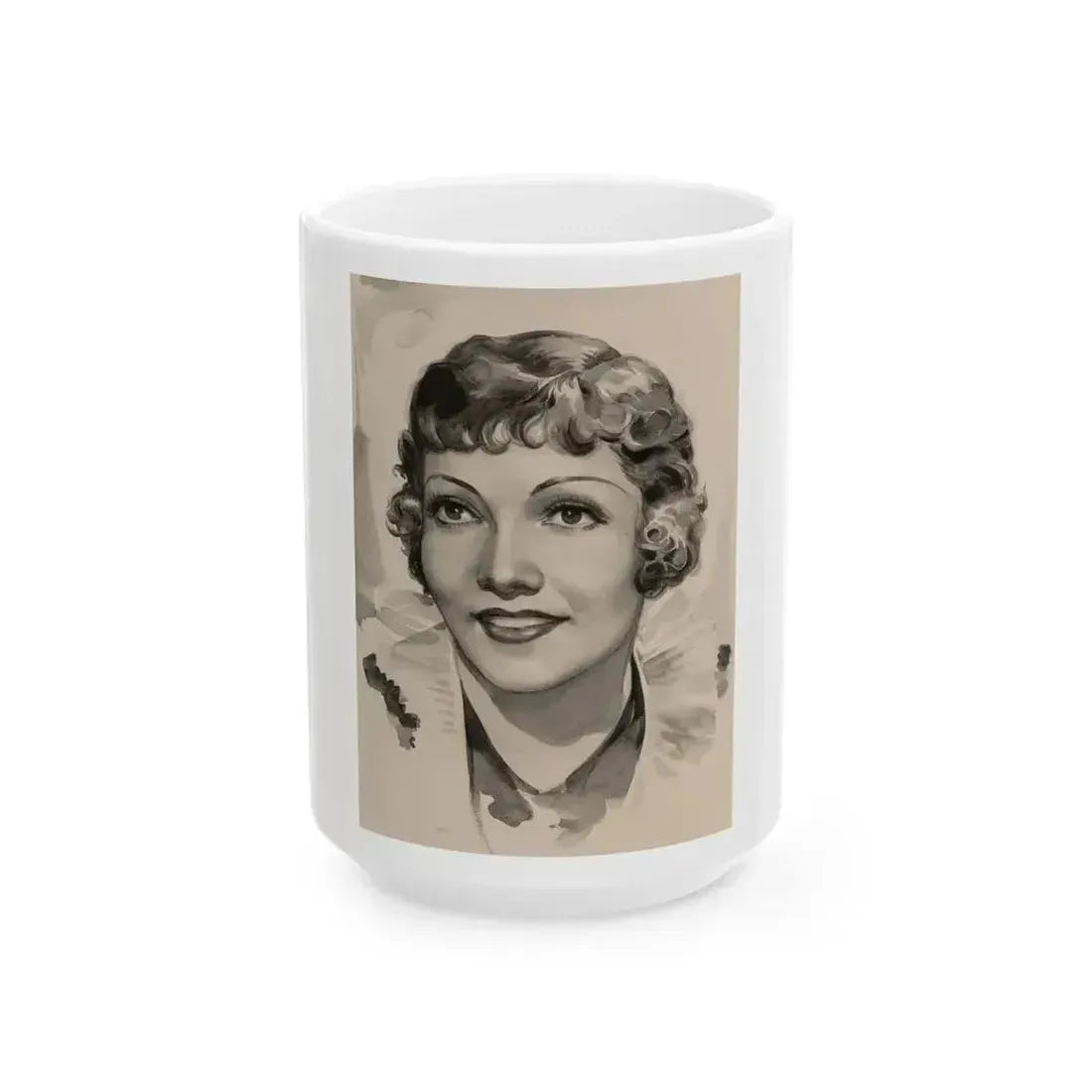 Claudette Colbert - White Coffee Mug 15oz - Go Mug Yourself