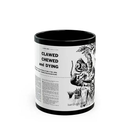 Clawed Chewed and Dying, True Men Stories, December 1958 - Black Coffee Mug 11oz - Go Mug Yourself